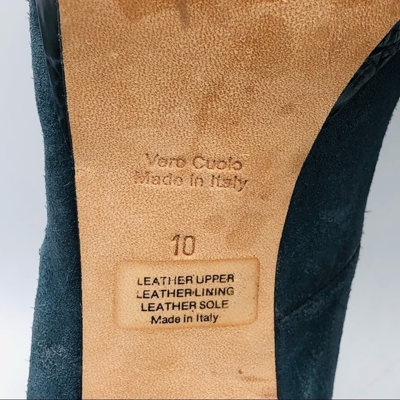 Charles David Womens Vero Cuoio Blue suede Platform Chunky Heels Size 10 - Picture 8 of 11